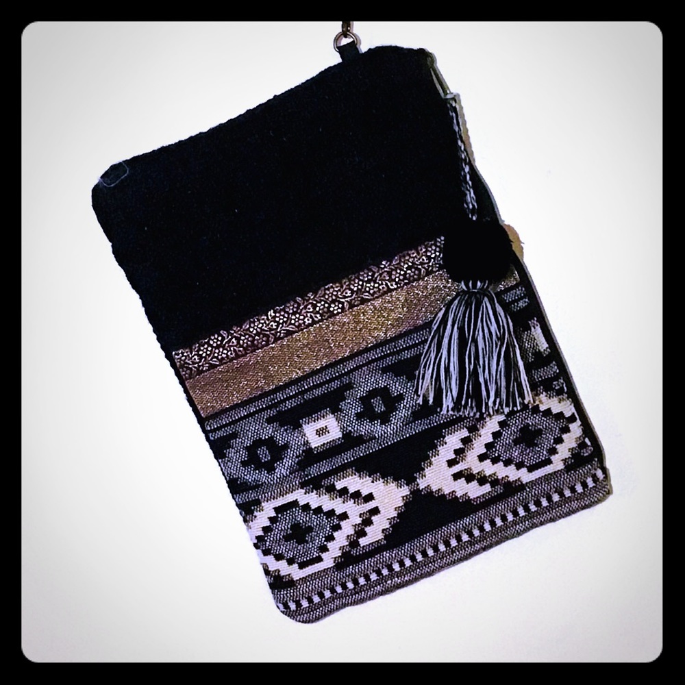 Black Tasseled Pouch